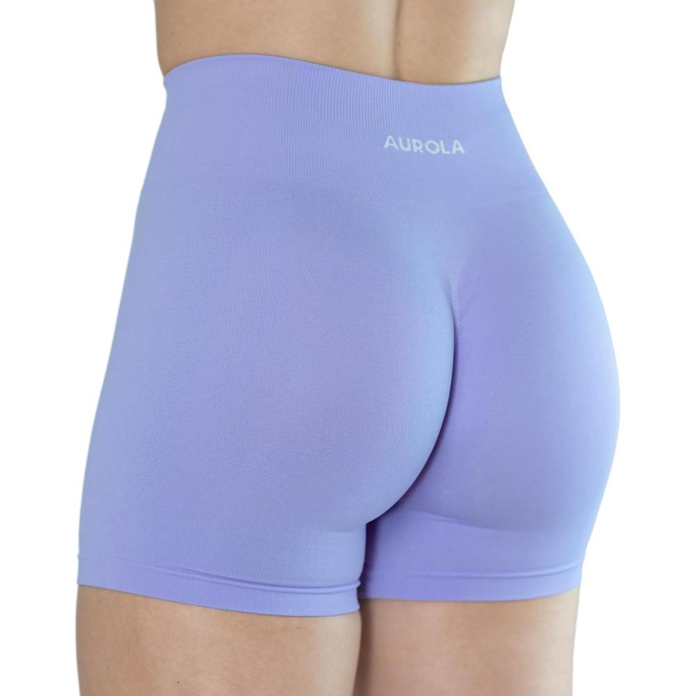 imageAUROLA Dream Tie Dye Workout Shorts for Women Seamless Scrunch Soft Active ShortsJacaranda