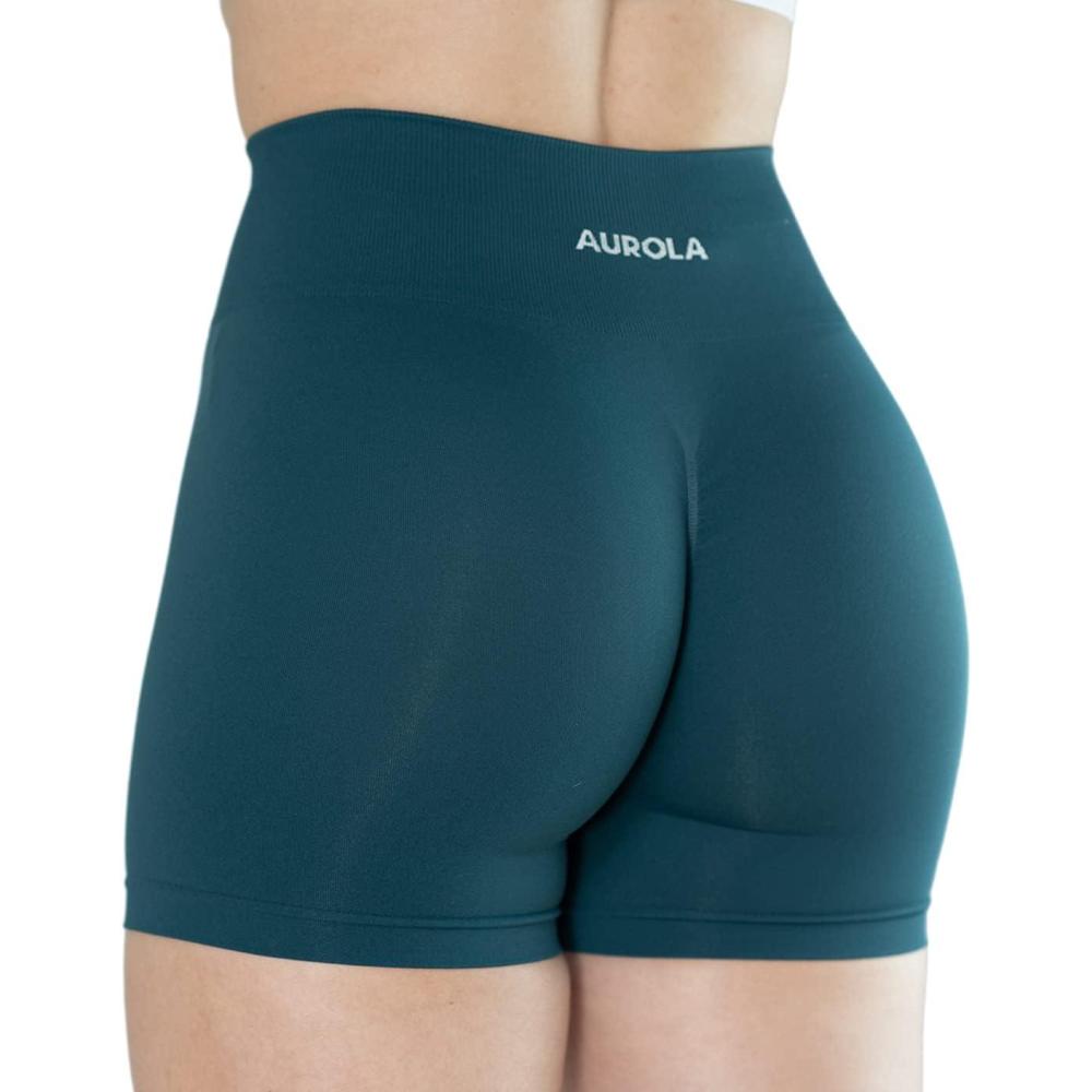 imageAUROLA Dream Tie Dye Workout Shorts for Women Seamless Scrunch Soft Active ShortsShaded Spruce