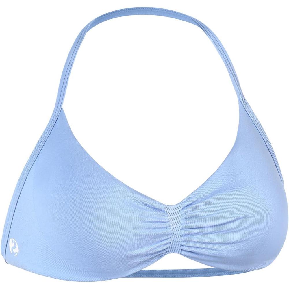 imageAUROLA Influence Strappy Bra Sports Bras for Women Backless Padded Impact Strappy Bra Workout Gym Yoga with Removable CupsAiry Blue
