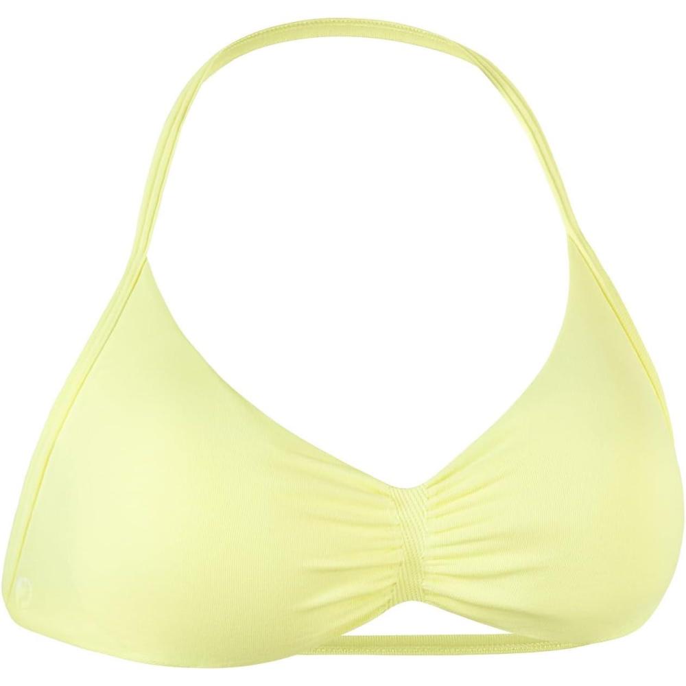 imageAUROLA Influence Strappy Bra Sports Bras for Women Backless Padded Impact Strappy Bra Workout Gym Yoga with Removable CupsElfin Yellow