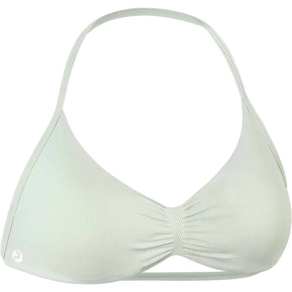 imageAUROLA Influence Strappy Bra Sports Bras for Women Backless Padded Impact Strappy Bra Workout Gym Yoga with Removable CupsFog Green