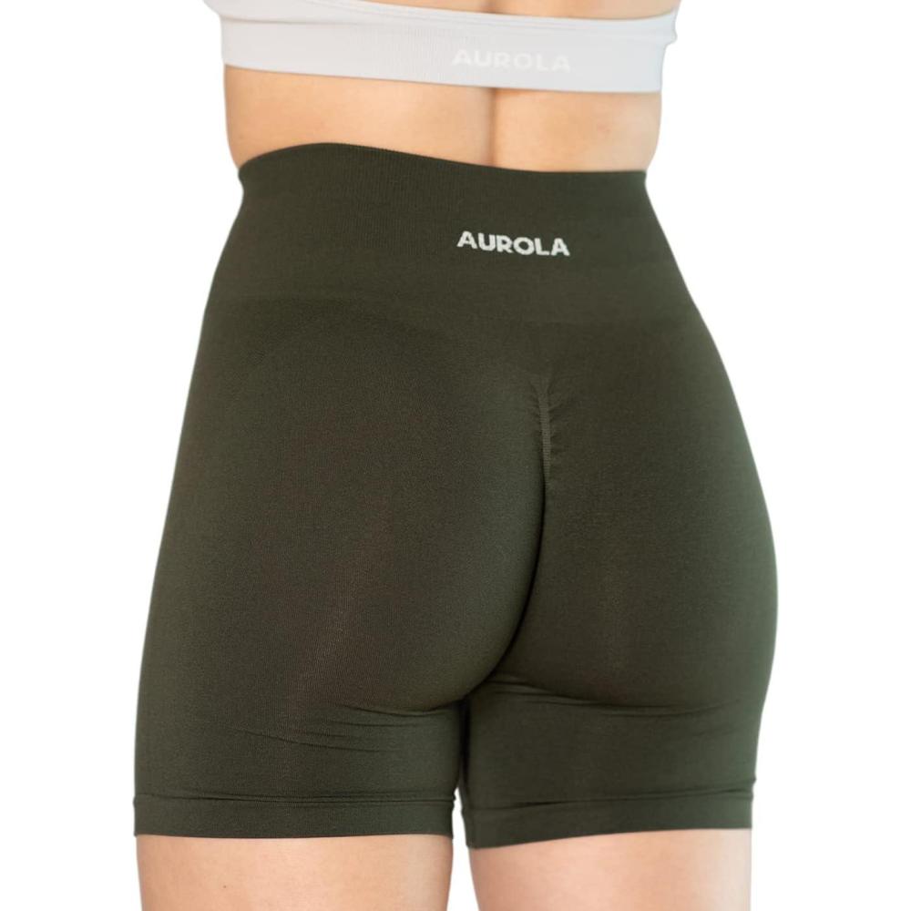 imageAUROLA Intensify Workout Shorts for Women Seamless Scrunch Short Gym Yoga Running Sport Active Exercise Fitness ShortsCypress