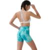 AUROLA Dream Tie Dye Workout Shorts for Women Seamless Scrunch Soft Active Shorts(Alpine Green Tie Dye)
