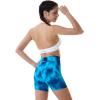 AUROLA Dream Tie Dye Workout Shorts for Women Seamless Scrunch Soft Active Shorts(Blue Fire Tie Dye)