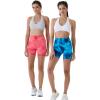 AUROLA Dream Tie Dye Workout Shorts for Women Seamless Scrunch Soft Active Shorts(Blue Fire Tie Dye)