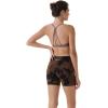 AUROLA Dream Tie Dye Workout Shorts for Women Seamless Scrunch Soft Active Shorts(Brown-black Tie Dye)