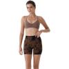 AUROLA Dream Tie Dye Workout Shorts for Women Seamless Scrunch Soft Active Shorts(Brown-black Tie Dye)