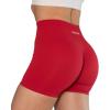 AUROLA Dream Tie Dye Workout Shorts for Women Seamless Scrunch Soft Active Shorts(Chinese Red)