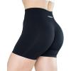 AUROLA Dream Tie Dye Workout Shorts for Women Seamless Scrunch Soft Active Shorts(Dark Black)