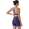 AUROLA Dream Tie Dye Workout Shorts for Women Seamless Scrunch Soft Active Shorts(Gentian Violet)