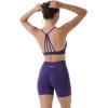 AUROLA Dream Tie Dye Workout Shorts for Women Seamless Scrunch Soft Active Shorts(Gentian Violet)