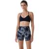 AUROLA Dream Tie Dye Workout Shorts for Women Seamless Scrunch Soft Active Shorts(Grey-black Tie Dye)
