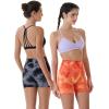 AUROLA Dream Tie Dye Workout Shorts for Women Seamless Scrunch Soft Active Shorts(Grey-black Tie Dye)