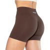 AUROLA Dream Tie Dye Workout Shorts for Women Seamless Scrunch Soft Active Shorts(Java Coffee)