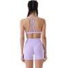 AUROLA Dream Tie Dye Workout Shorts for Women Seamless Scrunch Soft Active Shorts(Lilac Breeze)