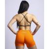 AUROLA Dream Tie Dye Workout Shorts for Women Seamless Scrunch Soft Active Shorts(Persimmon Orange)