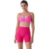 AUROLA Dream Tie Dye Workout Shorts for Women Seamless Scrunch Soft Active Shorts(Pink)