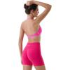 AUROLA Dream Tie Dye Workout Shorts for Women Seamless Scrunch Soft Active Shorts(Pink)