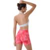 AUROLA Dream Tie Dye Workout Shorts for Women Seamless Scrunch Soft Active Shorts(Pink Fire Tie Dye)