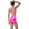 AUROLA Dream Tie Dye Workout Shorts for Women Seamless Scrunch Soft Active Shorts(Pink Tie Dye)