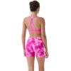 AUROLA Dream Tie Dye Workout Shorts for Women Seamless Scrunch Soft Active Shorts(Pink Tie Dye)