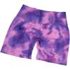 AUROLA Dream Tie Dye Workout Shorts for Women Seamless Scrunch Soft Active Shorts(Purple Fireworks Tie Dye)