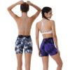 AUROLA Dream Tie Dye Workout Shorts for Women Seamless Scrunch Soft Active Shorts(Purple-black Tie Dye)