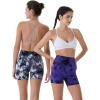 AUROLA Dream Tie Dye Workout Shorts for Women Seamless Scrunch Soft Active Shorts(Purple-black Tie Dye)