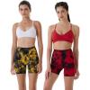 AUROLA Dream Tie Dye Workout Shorts for Women Seamless Scrunch Soft Active Shorts(Red-black Tie Dye)