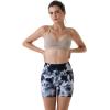 AUROLA Dream Tie Dye Workout Shorts for Women Seamless Scrunch Soft Active Shorts(White-black Tie Dye)