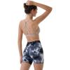 AUROLA Dream Tie Dye Workout Shorts for Women Seamless Scrunch Soft Active Shorts(White-black Tie Dye)