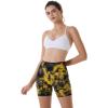 AUROLA Dream Tie Dye Workout Shorts for Women Seamless Scrunch Soft Active Shorts(Yellow-black Tie Dye)