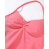 AUROLA Influence Longline Strappy Workout Halter Tops for Women,Removable Cups Padded Bras Impact Gym Yoga Sleeveless Top(Bubblegum)
