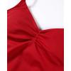 AUROLA Influence Longline Strappy Workout Halter Tops for Women,Removable Cups Padded Bras Impact Gym Yoga Sleeveless Top(Chili Red)