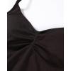 AUROLA Influence Longline Strappy Workout Halter Tops for Women,Removable Cups Padded Bras Impact Gym Yoga Sleeveless Top(Coffee)