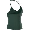 AUROLA Influence Longline Strappy Workout Halter Tops for Women,Removable Cups Padded Bras Impact Gym Yoga Sleeveless Top(Eden Green)