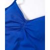 AUROLA Influence Longline Strappy Workout Halter Tops for Women,Removable Cups Padded Bras Impact Gym Yoga Sleeveless Top(Klein Blue)