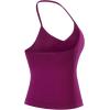 AUROLA Influence Longline Strappy Workout Halter Tops for Women,Removable Cups Padded Bras Impact Gym Yoga Sleeveless Top(Magenta)