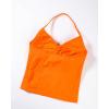 AUROLA Influence Longline Strappy Workout Halter Tops for Women,Removable Cups Padded Bras Impact Gym Yoga Sleeveless Top(Persimmon Orange)