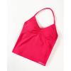 AUROLA Influence Longline Strappy Workout Halter Tops for Women,Removable Cups Padded Bras Impact Gym Yoga Sleeveless Top(Pink)