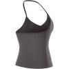 AUROLA Influence Longline Strappy Workout Halter Tops for Women,Removable Cups Padded Bras Impact Gym Yoga Sleeveless Top(Plum Truffle)