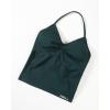 AUROLA Influence Longline Strappy Workout Halter Tops for Women,Removable Cups Padded Bras Impact Gym Yoga Sleeveless Top(Ponderosa Green)