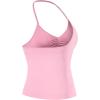 AUROLA Influence Longline Strappy Workout Halter Tops for Women,Removable Cups Padded Bras Impact Gym Yoga Sleeveless Top(Sweet Pink)