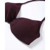 AUROLA Influence Strappy Bra Sports Bras for Women, Backless Padded Impact Strappy Bra Workout Gym Yoga with Removable Cups(Black Cherry)