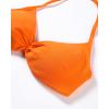AUROLA Influence Strappy Bra Sports Bras for Women, Backless Padded Impact Strappy Bra Workout Gym Yoga with Removable Cups(Persimmon Orange)