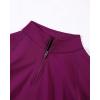 AUROLA Influence Workout Jacket for Women, Half Zip Cropped Slim Fit Long Sleeve Yoga Jackets Athletic Top with Thumb Holes(Magenta)