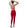 AUROLA Influence Workout Leggings for Women, Seamless Compression Tummy Control Leggings Mid Rise Yoga Pants(Flame Red)
