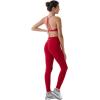 AUROLA Influence Workout Leggings for Women, Seamless Compression Tummy Control Leggings Mid Rise Yoga Pants(Flame Red)