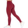 AUROLA Influence Workout Leggings for Women, Seamless Compression Tummy Control Leggings Mid Rise Yoga Pants(Tibetan Red)