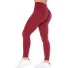 AUROLA Influence Workout Leggings for Women, Seamless Compression Tummy Control Leggings Mid Rise Yoga Pants(Tibetan Red)